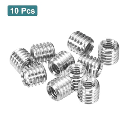 uxcell 10Pcs Threaded Inserts, M4-0.7x6 & M6-1x6 Stainless Steel 303 Screw Thread Sleeves Thread Repair Insert for Mechanical Equipment - size: M4-0.7x6 & M6-1x6mm