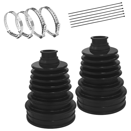 Universal CV Boot Repair Kit, Silicone Waterproof Dustproof Axle CV Joint Boot Set with 4 Stainless Steel Clamps & 6 Cable Ties, Highly Flexible Constant Velocity Joint Boots for Shaft 19mm-24mm