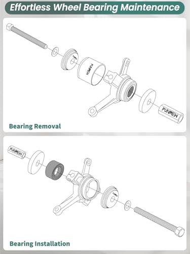 24pcs Wheel Bearing Press Kit for Front Wheel Drive Bearing Removal & Installation