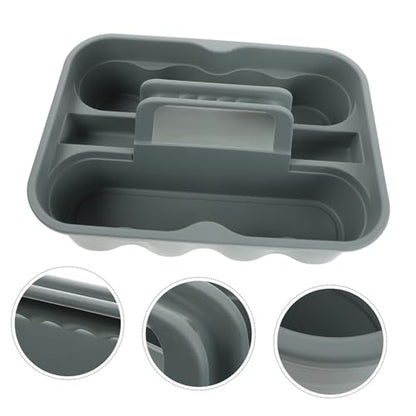 VALICLUD Plastic Cleaning Supplies Tool Tote Storage Basket Handle Portable Storage Organizer Basket for Car Accessories