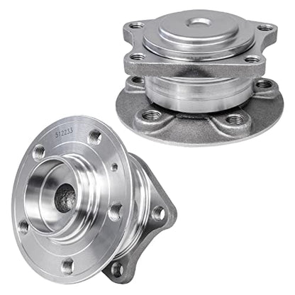 Detroit Axle - Pair Rear Wheel Bearing and Hubs Assembly for Volvo S60 2001-2009, S80 1999-2006, S70 2001-2007, FWD Only, 512233 - style: 512233 x2/Pair
