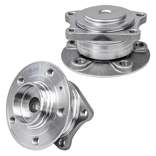 Detroit Axle - Pair Rear Wheel Bearing and Hubs Assembly for Volvo S60 2001-2009, S80 1999-2006, S70 2001-2007, FWD Only, 512233 - style: 512233 x2/Pair