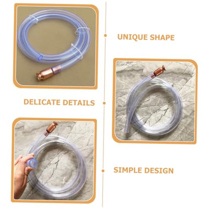 Siphon Pump Hose Kit for Liquid Transfer Durable Oil Siphon Hose with Connector Clamp Switch for Automotive Fuel and Water Transfer