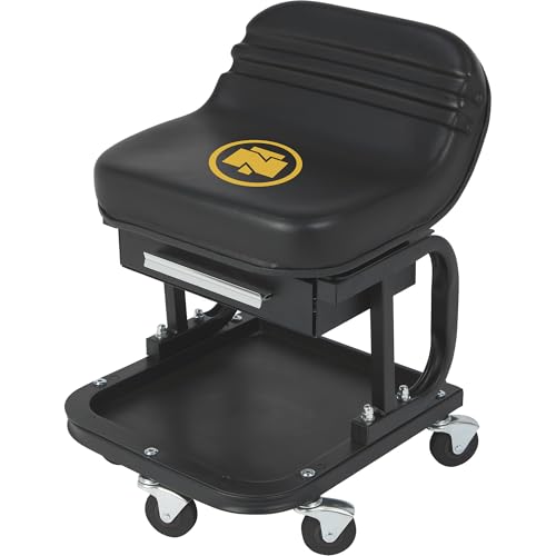 Northern Tool & Equipment Roller Seat, 300-Lb., Built-in Storage | Rolling mobility, Garage/shop service, Comfortable seating, Quick-access organization, Durable steel construction - size: 300 Pounds