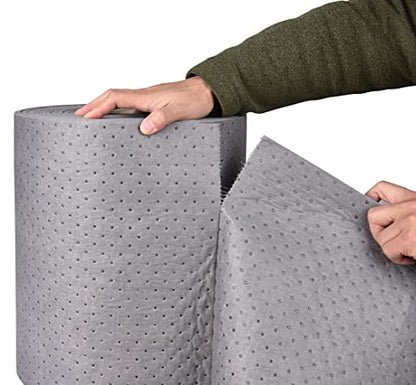 A A IN 2pack Oil Absorbent Pads, Oil Maintenance Mat Roll for All Purpose Super Absorbent Mat Roll, Gray, 150' L x 15" W.(LT010A2) - style: 2pack 150' L x 15"