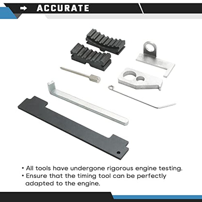 ATPEAM Engine Camshaft Tensioning Locking Alignment Timing Belt Tool Kit Compatible with Chevy Cruze Aveo Alfa Romeo Fiat 16V 1.4 1.6 1.8 en6340 km6340