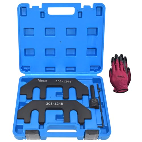 Camshaft Holding Tool Kit Fit for Ford 3.5L & 3.7L 4V Engines, 3.5 EcoBoost | with Tension Tool, Timing Alignment Holder Tool, Replaces 303-1248 303-1530 RT11, with Case and Gloves