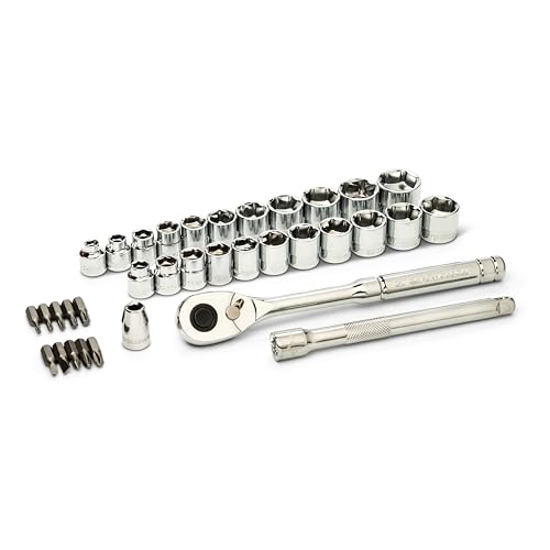 GEARWRENCH 36 Piece 3/8” Drive 72-Tooth 12 Point Drive Mechanics Tool Set | GW72SWS38 - size: 36 Piece, style: SAE/Metric