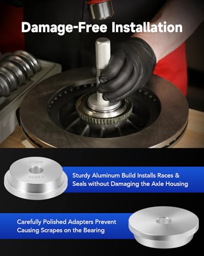 Orion Motor Tech Bearing Press Kit, 10pc Bearing Race and Seal Driver Set with Seal Driver and 9 Bearing Adapters, Seal Installer Bearing Driver Kit for Bearing Installation - size: 39.5 to 81 mm