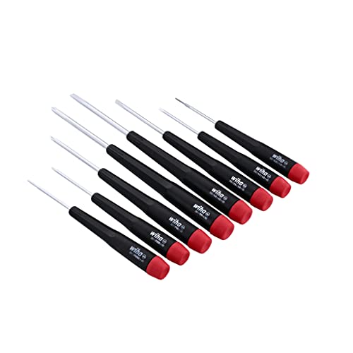 Wiha 26199 Slotted and Phillips Screwdriver Set in Rugged Canvas Pouch, 8 Piece