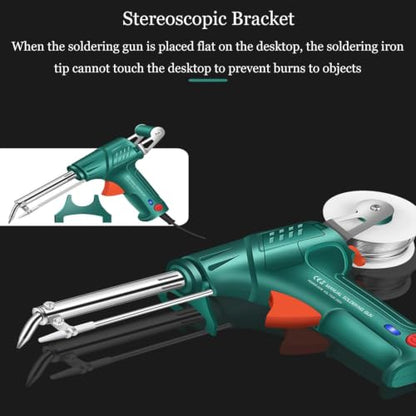 Multi-function Soldering Iron Kit, 300-580°C Adjustable Digital Soldering Gun w/Detachable Stand - color: #D