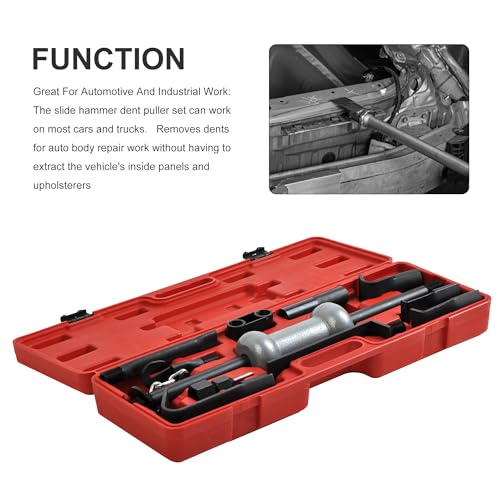 13pc Comprehensive 10Lb Dent Puller Slide Hammer Body Repair Garage Tool