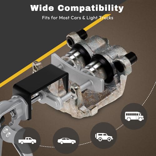 Dual Piston Brake Caliper Compressor, 25750 Brake Pad Spreader Compatible with Most Cars and Light Trucks, Disc Brake Pad Separator Tool - size: 25750