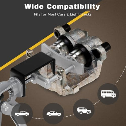Dual Piston Brake Caliper Compressor, 25750 Brake Pad Spreader Compatible with Most Cars and Light Trucks, Disc Brake Pad Separator Tool - size: 25750