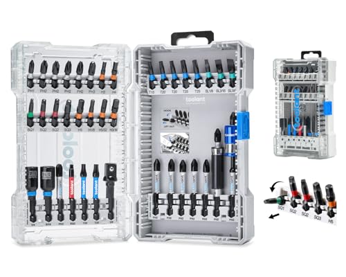 toolant Complete impact driver Bit Set, 40-Piece S2 Steel Impact Bits Set with Magnetic Holder & Storage Case – Hex, Torx, Phillips, Slotted, Square – for Home DIY, Appliance Repair, Beginner-Friendly - size: 40-Piece