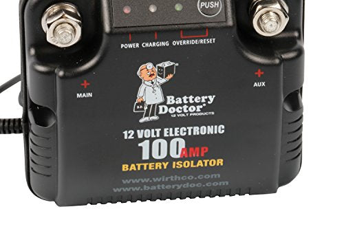Battery Isolator, 100A, Black - size: 100 Amp