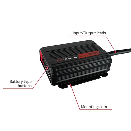 Schumacher Electric Smart Battery Charger and Maintainer - 25A 12V DC-DC - Standard, AGM, Gel, Calcium & Lithium Battery Charger - Use with Smart Alternators for Off-Grid Power - style: SDC370