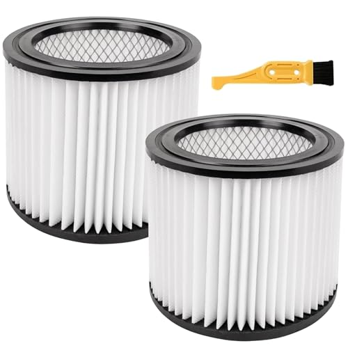 2 Pack 90398 HEPA Replacement Filter Compatible with Shop Vac 90398/118692, 9039800, 903-98-00, 9039833 Small Cartridge Filter Type AA, Fits Most 4 Gallon and Less Wet/Dry Vacuum Cleaner - size: 2 Pack