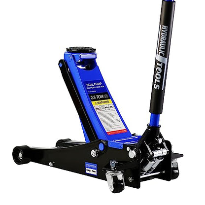 2.5 Ton Low Profile Floor Jack Hydraulic Jack Heavy Duty Steel Floor Jack with Dual Piston Quick Lift Pump 2.5 Ton (5000 lb) Capacity Lift Range 3.5"-19.5" Blue - color: Blue 2.5T Dual Pump 3.5"-19.5"