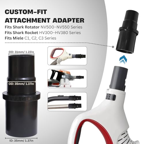 Universal Vacuum Hose Adapter Kit Reducer Attachment Set Converter from 1 1/2 inch to 1 1/4 inch from 1 3/8 inch to 1 1/4 inch Dust Hose Port Adapter ; 2-1/4 Inch to 1-1/4 Inch to 1-3/8''