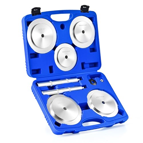 Orion Motor Tech Truck Hub Seal Installer Kit, 9pcs Heavy Duty Seal Drivers Compatible with Class 7 8 Trucks, 4-13/16" to 6-5/16" Large Race and Seal Drivers for Truck Hub Seal Removal Installation - size: 4-13/16 to 6-5/16 in.