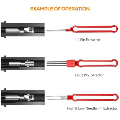 Linkstyle 39PCS Terminal Pin Removal Tool Kit, Electrical Connector Pin Extractor Set, Depinning Tool for Wire Terminal, Automotive Wiring Harness, Car, Truck, Motorcycle