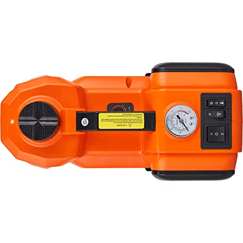 VEVOR Electric Car Jack 5 Ton with Electric Impact Wrench & Inflator Pump | 12V 11023 lbs Hydraulic Floor Jack, Portable Tire Changing Kit, with LED Light, for SUV Sedan Truck, Garage Repair Tool