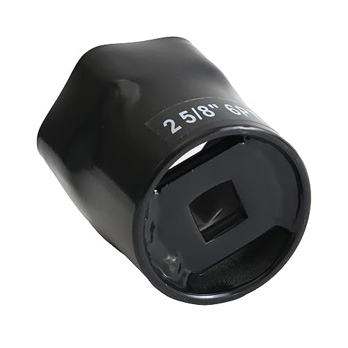 2-5/8 Inch, 6-Point Truck Axle Wheel Bearing Socket, for Axle Nut Socket Set (2-5/8" 6PT) - size: 2-5/8" 6PT