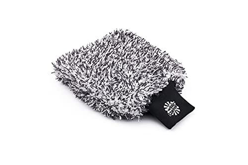 The Rag Company - The Cyclone Ultra Wash Mitt + Cyclone Ultra Wash Pad 6in x 8in Combo Pack - Microfiber Blend, Twist Loop Interior Liner Ideal for Foam, Soap + Bucket, & Rinseless Washing Methods