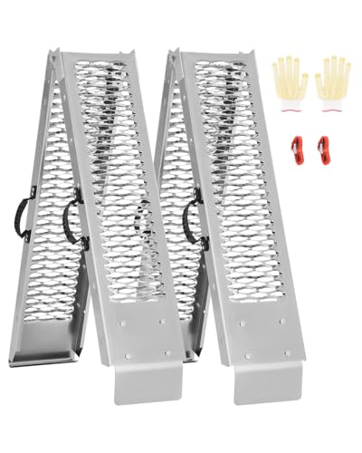 VEVOR Steel Ramps, 1000 lbs, 2Pcs Heavy-Duty Ramps with Wider Ramp Surface, Universal Stable Loading Ramp with Handles, Fit for ATV, UTV, Motorcycle, Electric Bicycle, etc. - size: 1000lbs