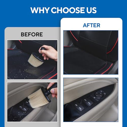 Car Detailing Brush, Automotive Interior Dusting Brush, Soft Car Interior Cleaning Tool for Dashboard Interior, Leather, Keyboard, Scratch-Free (2PCS-C) - size: 2PCS-C