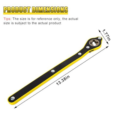 Car Jack Ratchet Wrench, 360° Swivel Automotive Scissor Jack Adapter with Long Handle, Labor-Saving Vehicle Tire Lifting Repair Tool for Small Car, Sedan, Travel, SUV (Ratchet Wrench) - size: Ratchet Wrench