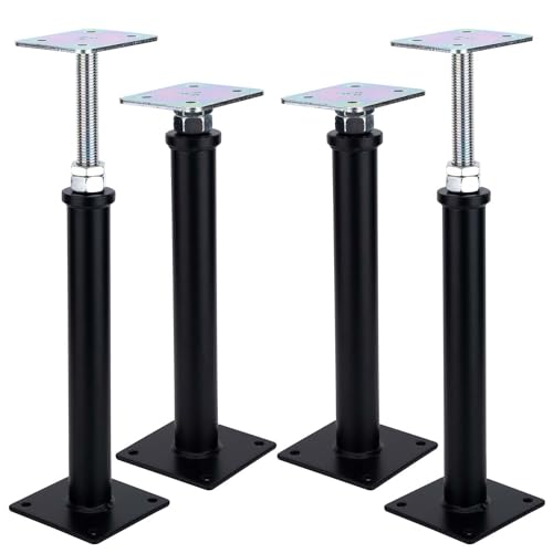 4-Pack Adjustment Floor Jack Post Floor Jack Lift Supports 12.5-16.5 Inch Adjustable House Jack,Adjust Supports,Lift Supports,Mini Screw Jack, Floor Straightener,Level Supports - size: AR 12.5-16.5