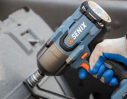 SENIX 1/2'' Cordless Impact Wrench, Compatible with X2 20 Volt Max* Battery, Brushless Motor, 750 ft-lbs Max Torque, 1800rpm Max, 3-Speed, with Belt Clip, Tool Only, Battery Not Included (PDWX2-M3-0) - style: 1/2'' Impact Wrench 1100ft-lbs Tool Only