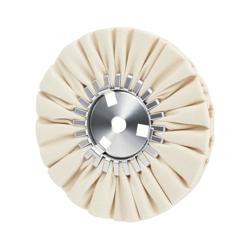 8" White Airway Buffing Wheel, 5/8" Arbor, 16-Ply Fine Polishing Wheel for Angle Grinder, Final Polishing for Aluminum & Metal, Mirror Shine & High Gloss Finish, 1 PC - color: Fine 1pc, size: 16plys