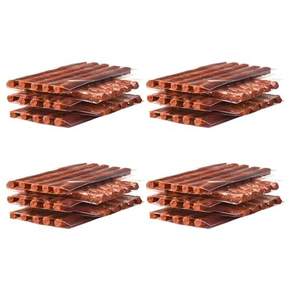 100 PCS Tire Repair Strings, 4" × 1/4" Auto Tire Plug Insert String Self Vulcanizing Strips Kit, Heavy Duty Rubber Repair Plugs for Car Truck Motorcycle Tubeless Tires - color: 100 PCS