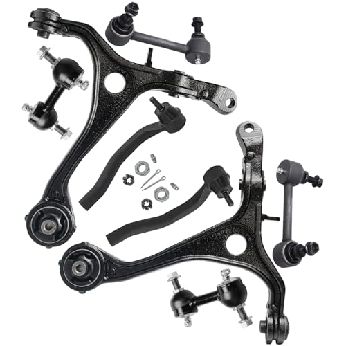 Detroit Axle - 8pc End Control Arms Kit for Acura 2004-2008 TSX 2003-2007 Honda Accord 2 Front Lower Control Arms 4 Front Rear Sway Bars 2 Outer Tie Rods 2005 2006 Replacement - size: 8CS34564/8PC