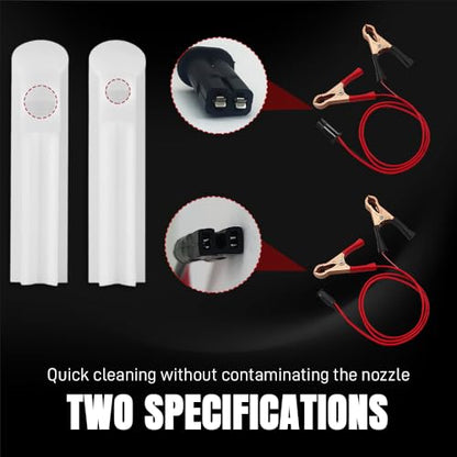 4PCS Fuel Injector Cleaner Kit, Fuel Injector Cleaner Tool, Auto Gas Injection Nozzle Adapter DlY Cleaning Assistant Tool with Test Lead, Fuel Injector Tester Cleaner Fit for 12-24V Car