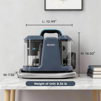 Upholstery Cleaner Machine & Carpet Cleaner | Portable Spot Cleaner with Strong Suction and Scrubbing Brush for Pet Stains, Spills on Couches, Rugs, Mattresses, Car Interiors (Gray) - color: Gray