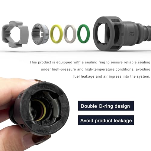 2 PCS Fuel Line Quick Connector, 1/2 SAE to 1/2 Nylon Tubing Straight Fuel Line Connector, Bundy Female to Hose Barb Straight Fitting Quick Plugs for Most Vehicles - color: 12.61-ID12, Straight