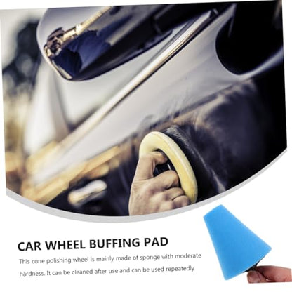 Ciieeo Car Wheel Buffing Cone Kit 3 Pcs Drill Polishing Sponge Pads for Automotive Wheel Care Compatible Drill Tools