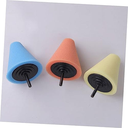 Luxshiny Automotive Car Buffing Pad Cone Shaped Burnishing Sponge for Wheel Hub Cleaning Tapered Design for Uneven Surfaces Reusable Polishing Tool for Cars Boats Motorcycles