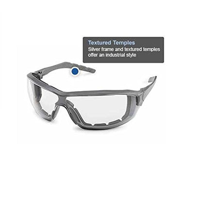 Gateway Safety 22GY79 Silverton Temple Version Safety Glass, Gray Frame - Clear FX2 Anti-Fog Lens,One Size - color: Clear Fx2 Anti-fog Lens, style: Classic
