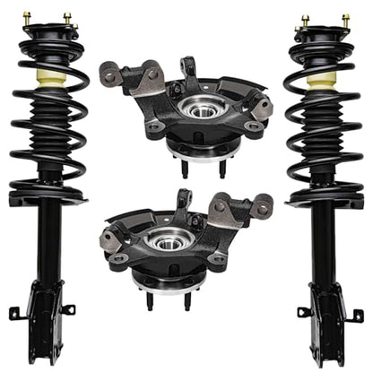 Detroit Axle - Front Steering Knuckle Strut for 2011-2014 Ford Edge, 2011-2015 Lincoln MKX, 2012 2013 Steering Knuckle & Wheel Bearing Hub Strut and Coil Spring Assembly Replacement - size: 4QU48709/ Big strut kit