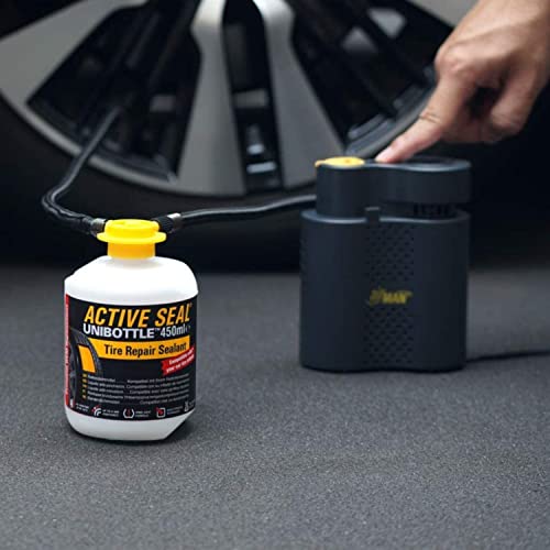 Airman Tire Repair Sealant 450ml UNIBOTTLE - Tire Sealant for Car Tire Repair, Flat Tire Repair Kit Alternative, Works with Any Tire Compressor, Emergency Tire Puncture Repair, TPMS Safe