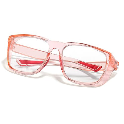 Safety Glasses Anti-Fog Goggles Protective Eyewear Anti Blue Light Protection Glasses For Women And Men - color: Pink