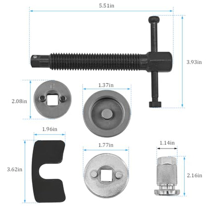 Car Brake Piston Wind Back Tool, Automotive Brake Caliper Piston Rewind Kits, Right Handle Set Vehicle Rare Brake Pad Replacement Tools, Universal for RV, SUV, Truck - size: 5 PCS/Set
