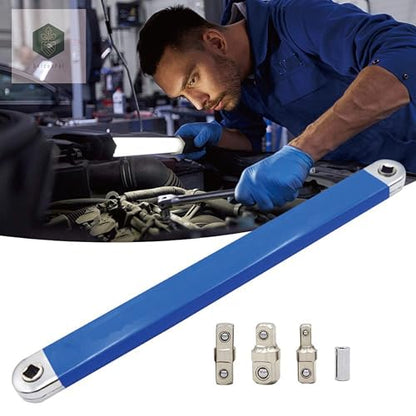 GardenPal Offset Extension Wrench, Impact-Ready, with 1/2"", 1/4"", 3/8"" Square Drive Adapters and 1/4"" Drill Drive Adapters, Universal Offset Extension Wrench for Hard to Reach Areas