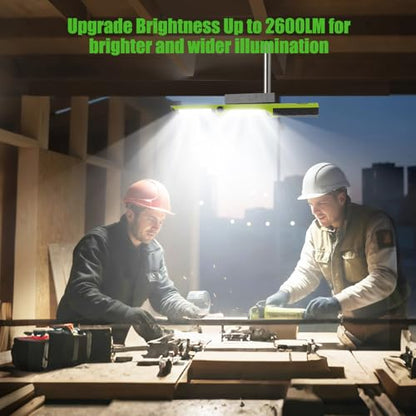 2 PCS Work Light Magnetic,2600ML LED Mechanic Lights, Rechargeable Light, Underhood Light with Hooks for Car Repairing/Garage/Workshop/Emergency/Inspection - size: 2 Pack