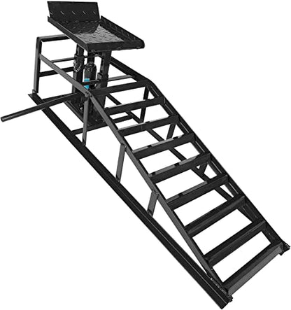 BLVD-LPF OBEY YOUR LUXURY 2 Pack Hydraulic Car Ramps 10000lbs 5T 11000lbs Low Profile Car Lift Service Ramps Truck Trailer Garage, Height Hydraulic Vehicle Ramps (Black)